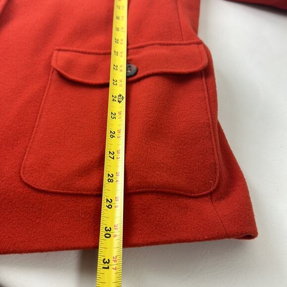 Harve Bernard Women's Wool Blend Jacket Shacket Long Sleeves Orange Size 16 - Picture 9 of 10